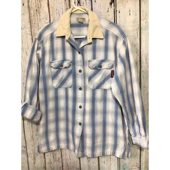 Vintage Union Bay Heavyweight Denim with Corduroy Collar Men’s Shirt Size Medium - Picture 14 of 15